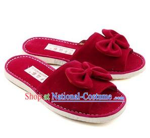 Chinese Handmade Bu Ying Zhai Butterfly Slippers