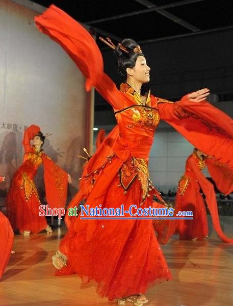 Ancient Xi Shi Palace Dance Costumes Complete Set