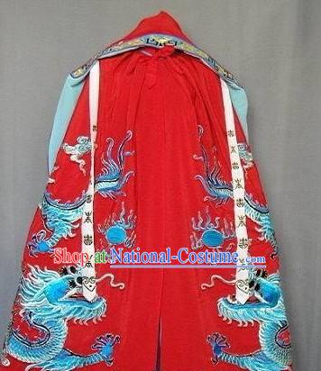 Ancient Chinese Embroidered Dragon Cape for Men