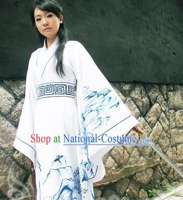 Ancient Chinese Swordsman Hanfu Clothing Complete Set for Men