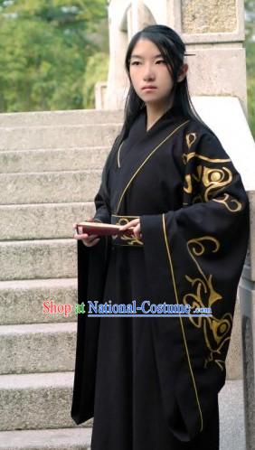 Traditional Chinese Zhiju Hanfu Clothing Full Set for Men