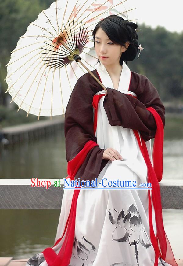 Traditional Chinese Tang Dynasty Clothing Full Set for Women