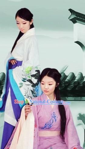 Handmade Chinese Mandarin Han Clothing Complete Set for Women