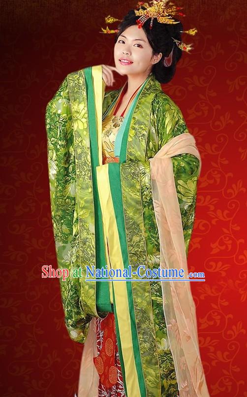 Tang Dynasty Hanfu Wedding Ceremonial Clothing Full Set for Women