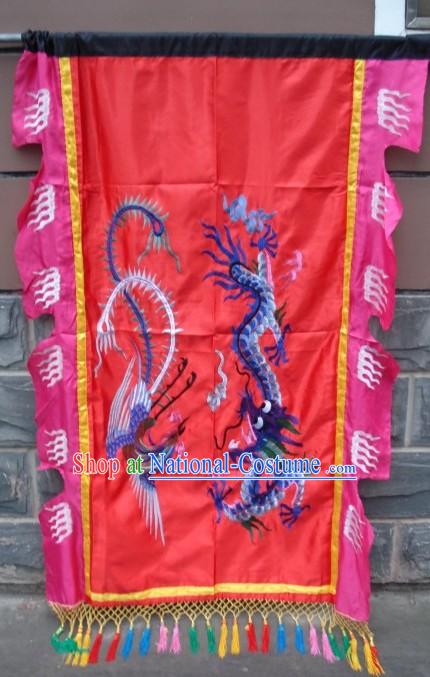 Traditional Chinese Dragon and Phoenix Flag