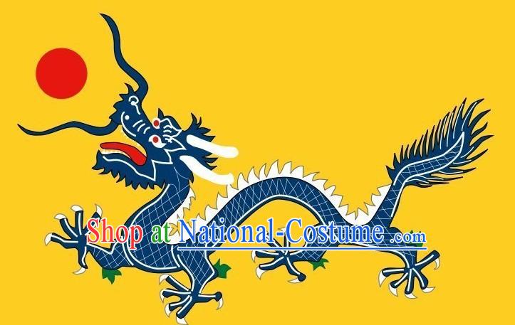 Custom Made Qing Dyansty Manchu Triangle Dragon Flag