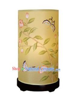 Traditional Chinese Hand Painted Silk Desk Lantern