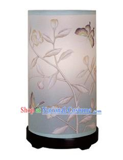 Traditional Chinese Hand Painted Silk Desk Lantern