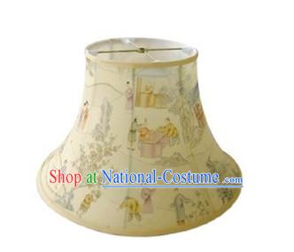 Chinese Classical Hand Painted Silk Lampshade