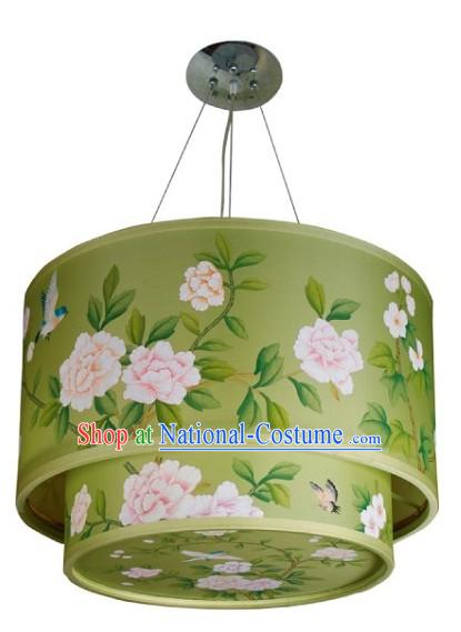 Chinese Classical Hand Painted Silk Chandelier