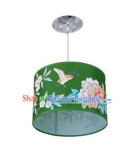 Chinese Classical Hand Painted Flower and Bird Silk Chandelier