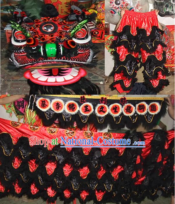 Guan Gong Classical Lion Mask and Costumes Complete Set