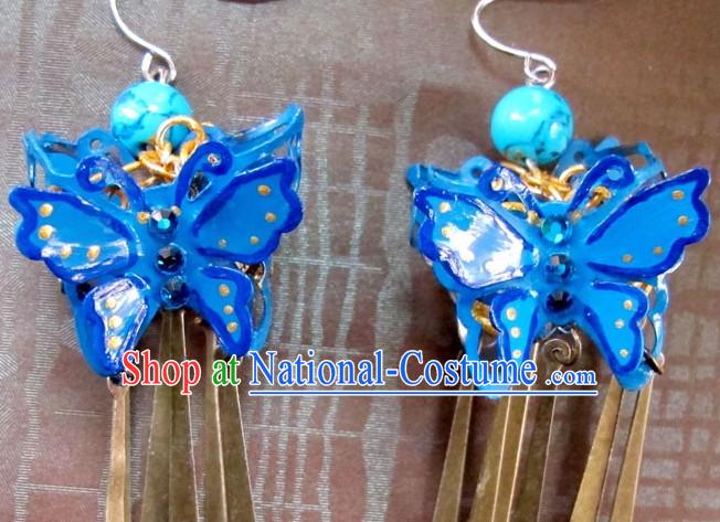 Traditional Chinese Hanfu Butterfly Earrings