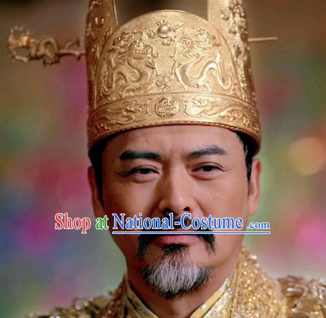 Chinese Classic Golden Flower Emperor Dragon Coronet