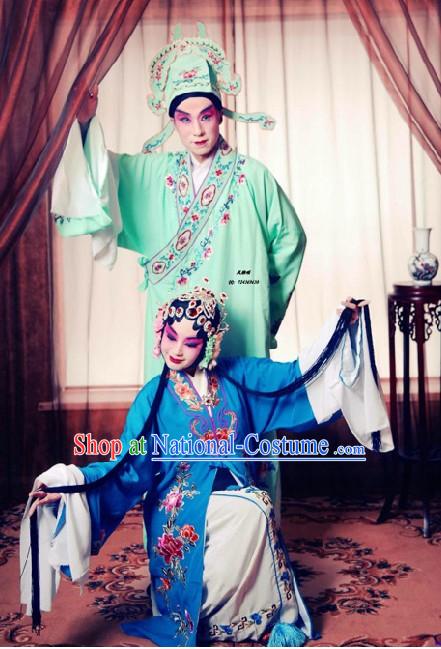 Chinese Opera Li Yuan Couple Costumes 2 Sets for Men and Women