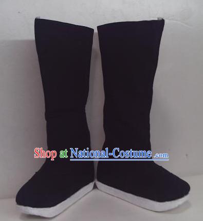 Chinese Black Hanfu Shoes Boots