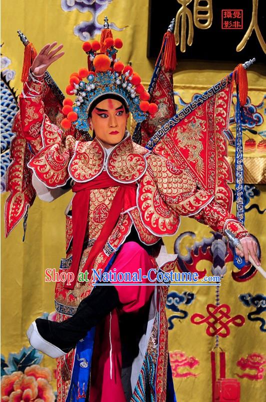 Chinese Peking Opera Da Kao Armor Costumes Complete Set