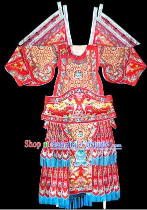 Peking Opera Da Kao Armor Costumes and Hat Set for Women