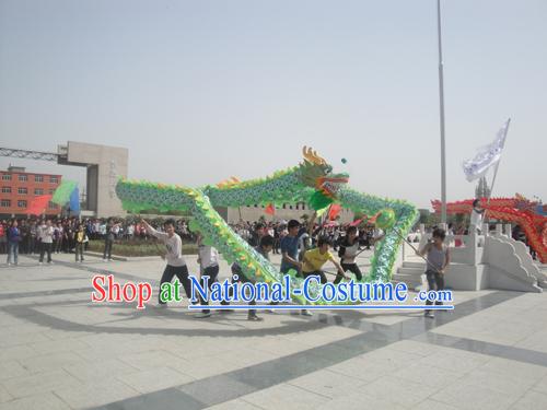 Traditional Green Beijing Dragon Dance Costume Complete Set