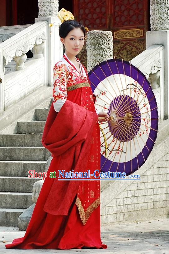 Chinese Tang Dynasty Princess Beauty Clothing Complete Set