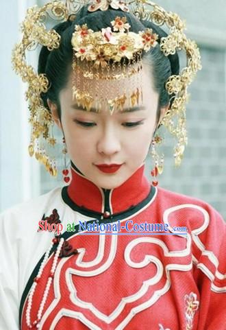 Ancient Chinese Beauty Wedding Headpiece Set