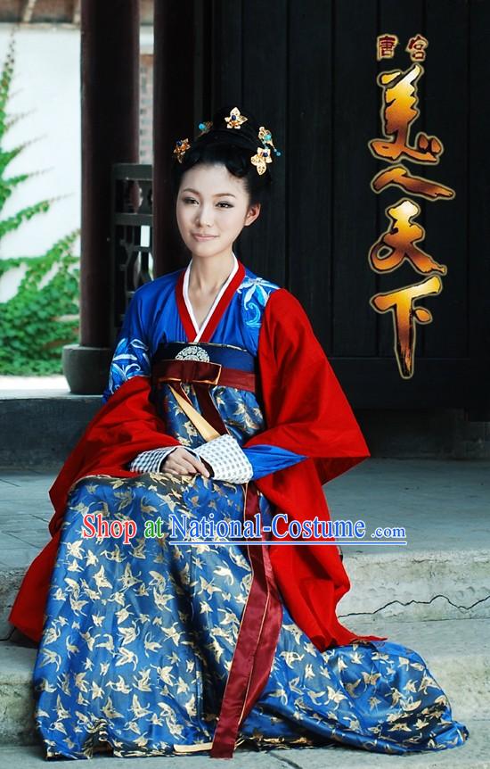 Tang Dynasty Gu Zhuang Princess Female Clothing Complete Set