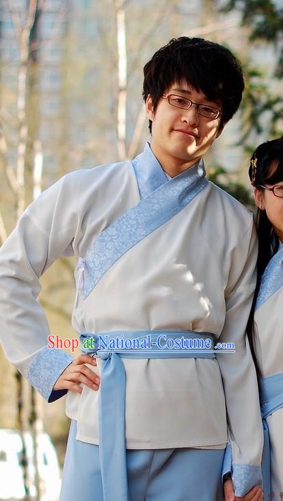 Han Chinese Clothing Duan Da Dress and Pants for Men