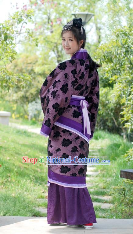 Chinese Royal Han Fu Quju Attire Clothing Complete Set for Women