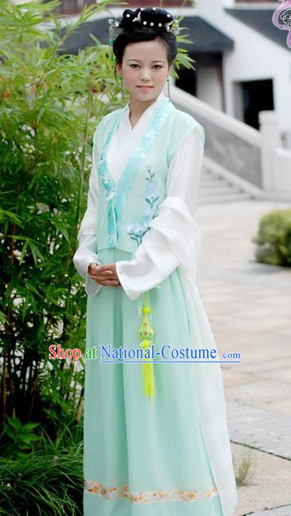 Chinese Light Green Han Fu for Women