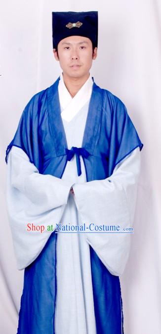 Ancient Young Scholar Xu Xian Costume and Hat Complete Set