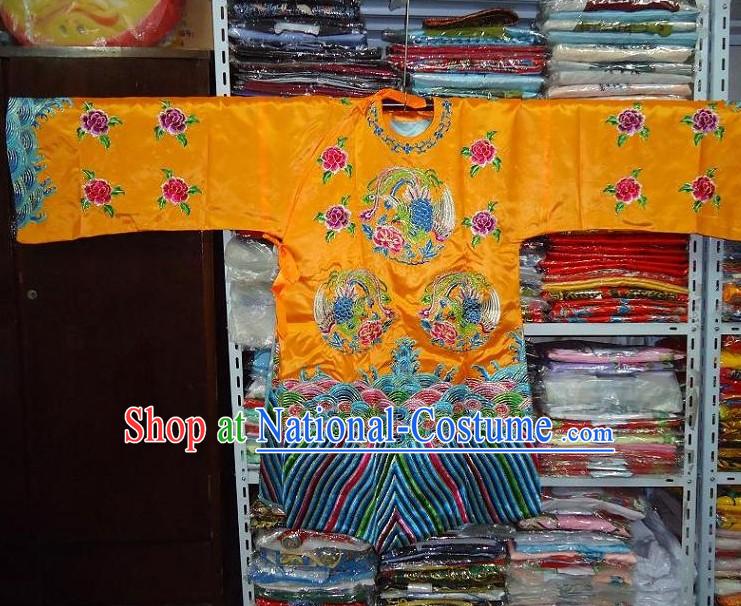 Chinese Opera Phoenix Embroidered Wedding Robe for Women