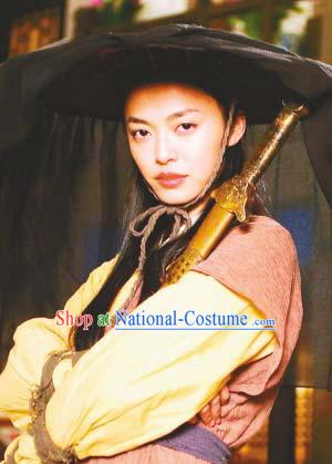 Ancient Chinese Swordswoman Costumes and Hat