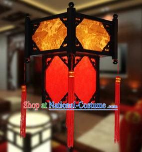 Traditional Chinese Wooden Parchment Palace Lantern