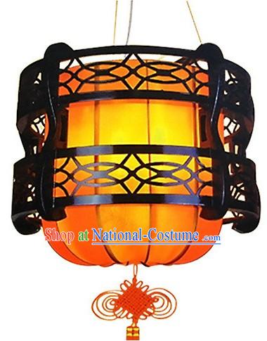 Traditional Chinese Parchment Wooden Lantern