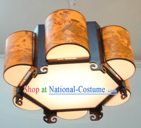 Chinese Classical Qing Ming Shang He Tu Ceiling Lantern