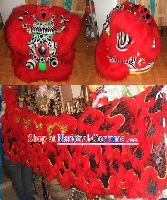 Company Opening Lucky Guan Gong Lion Dance Costume Complete Set