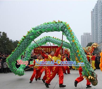 18 Meters Long Beijing Green Dragon Dance Costume for Sale