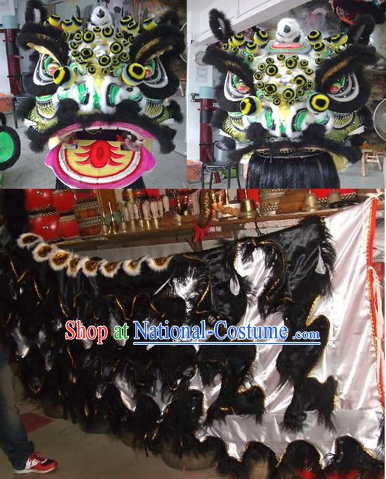 Chinese Classical FUT SAN Zhang Fei Lion Dance Costume Complete Set