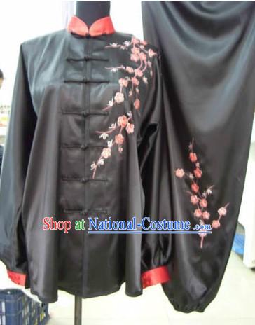 Traditional Chinese Silk Embroidered Plum Blossom Tai Chi Suit