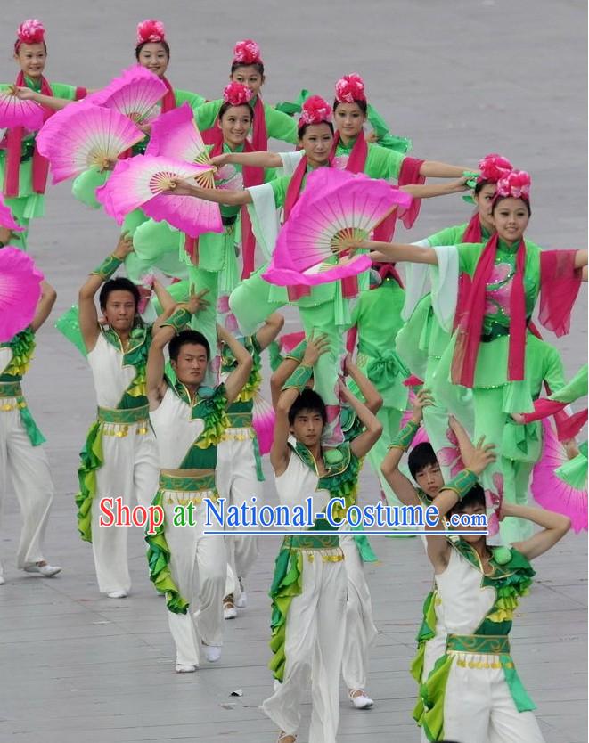 Beijing Olympic Games Opening Ceremony Fan Dance Costumes for Women