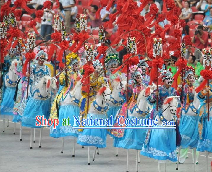 Beijing Olympic Games Opening Ceremony Stilt Dance Costumes Complete Set