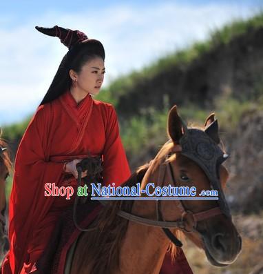 Ancient Chinese Red Hanfu Clothing for Women