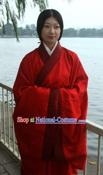 Ancient Chinese Red Wedding Dress for Women