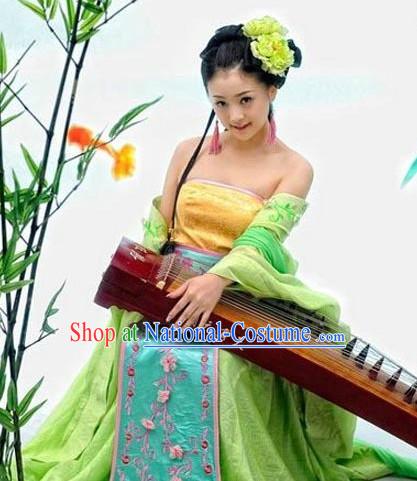 Ancient Chinese Musician Performance Costumes Complete Set