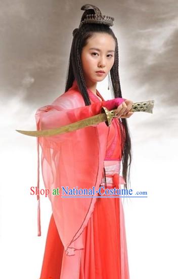 Ancient Chinese Chivalrous Girl Costumes Complete Set