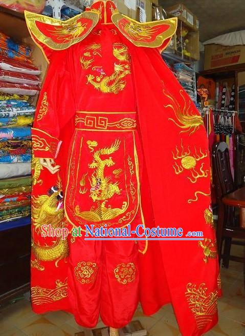 Sichuan Mask Changing Dragon Costumes Complete Set with Cape