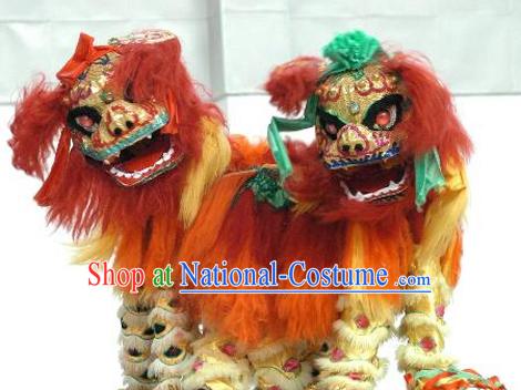 Chinese Classic Lion Dance Costumes 2 Complete Sets