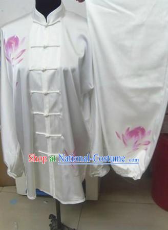 Chinese Lotus Silk Kung Fu Costumes Set