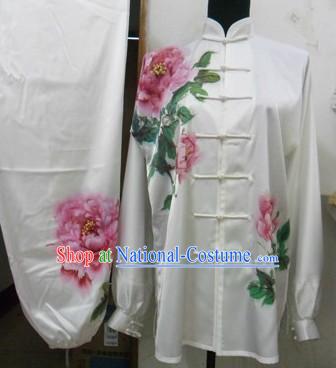 Traditional Chinese Silk Peony Tai Chi Uniform