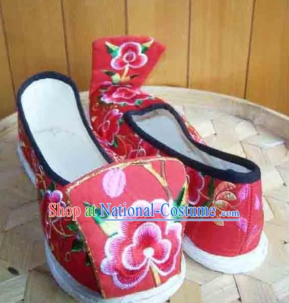 Ancient Chinese Handmade Hanfu Wedding Shoes for Women